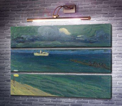 Рапалло - морський пейзаж з пароплавом, Будинок Ленбаха, 1906.