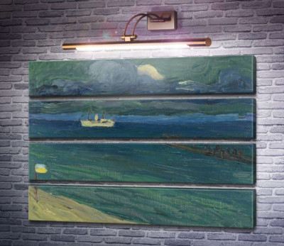 Рапалло - морський пейзаж з пароплавом, Будинок Ленбаха, 1906.