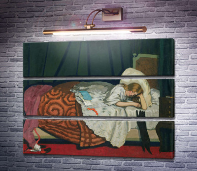 Лежащая женщина, играющая с кошкой