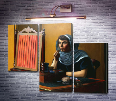Женщина, красящая губы (Дама за туалетом)