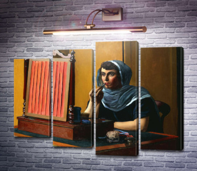 Женщина, красящая губы (Дама за туалетом)