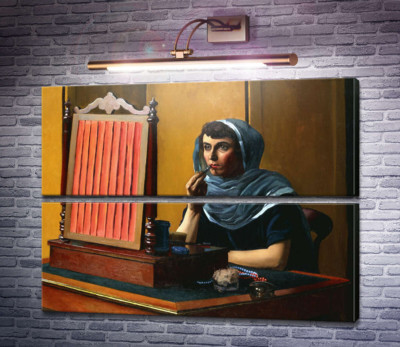 Женщина, красящая губы (Дама за туалетом)