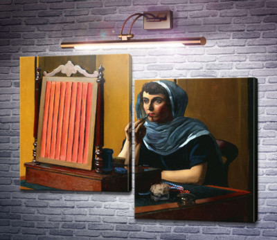 Женщина, красящая губы (Дама за туалетом)