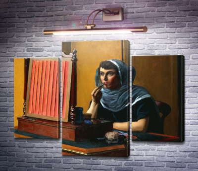 Женщина, красящая губы (Дама за туалетом)