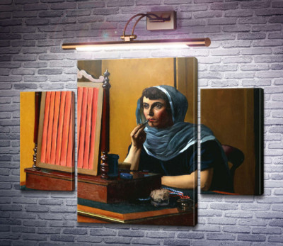 Женщина, красящая губы (Дама за туалетом)