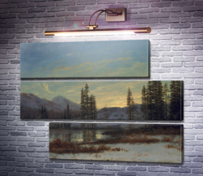 Пейзаж с заснеженными горами