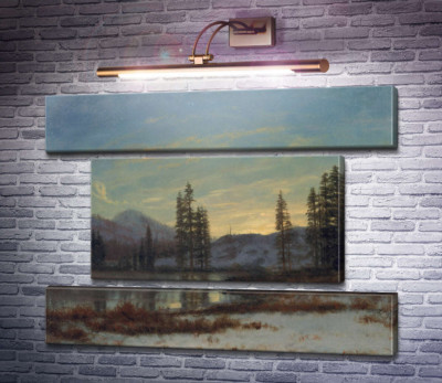 Пейзаж с заснеженными горами