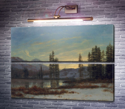 Пейзаж с заснеженными горами