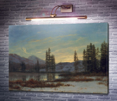 Пейзаж с заснеженными горами