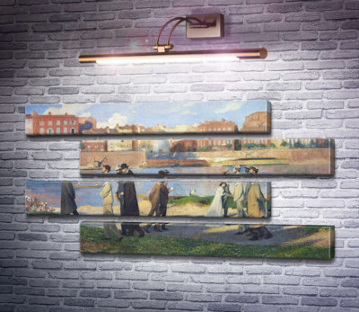 Берег Гаронни з городянами, що прогулюються