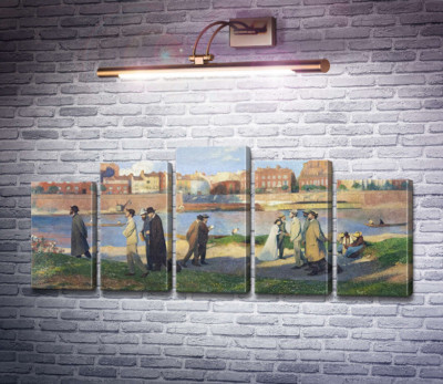 Берег Гаронни з городянами, що прогулюються