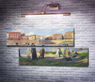 Берег Гаронны с прогуливающимися горожанами