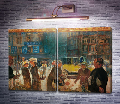 Уличная сценка с такси, Париж