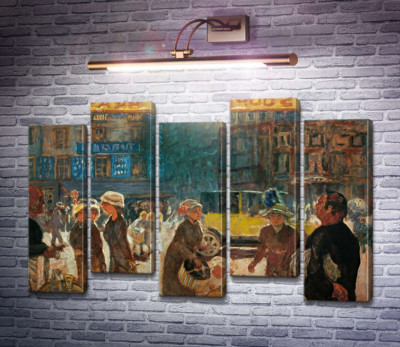 Уличная сценка с такси, Париж