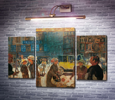 Уличная сценка с такси, Париж
