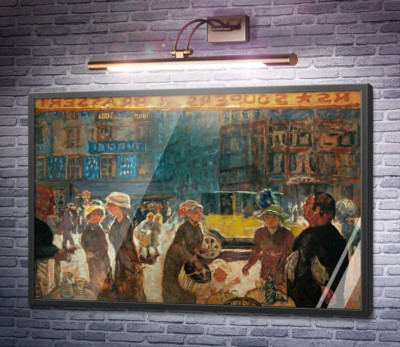 Уличная сценка с такси, Париж