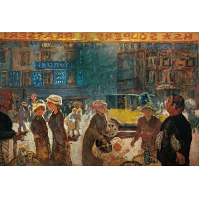 Уличная сценка с такси, Париж