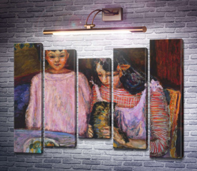 Дети с кошкой