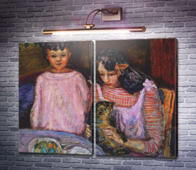 Дети с кошкой