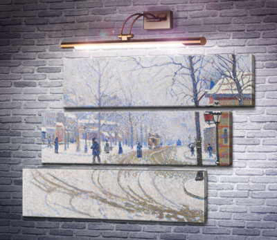 Бульвар Клиши, Париж, снег