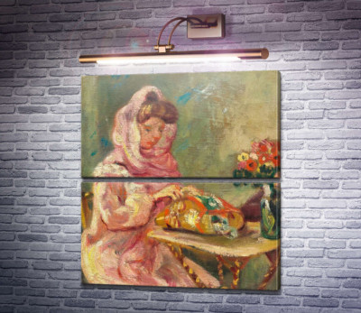 Сюзанна Вальта, зайнята вишиванням