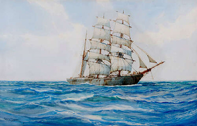 Корабль Минни Ахтен в море
