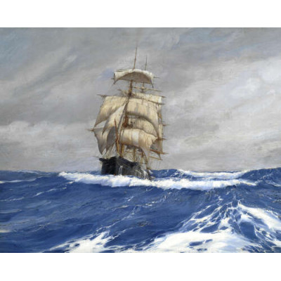 Катясь вдоль - американский пакетбот Gleaner в море