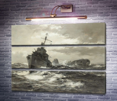 HMS Fame признает подводную лодку союзника