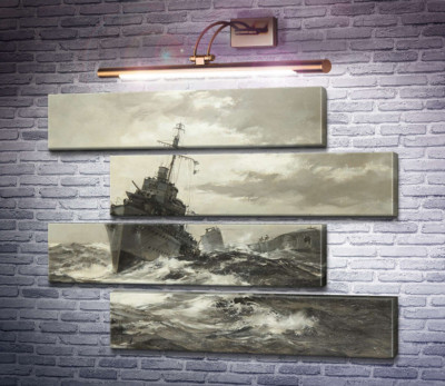 HMS Fame признает подводную лодку союзника