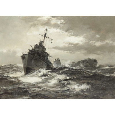 HMS Fame признает подводную лодку союзника