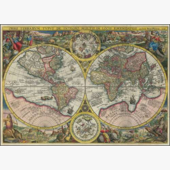 Карта мира, Петр Планций, 1594 г