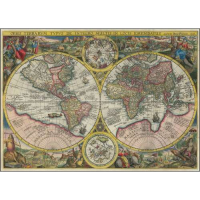 Карта світу, Петро Планцій, 1594