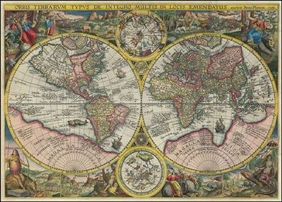 Карта світу, Петро Планцій, 1594