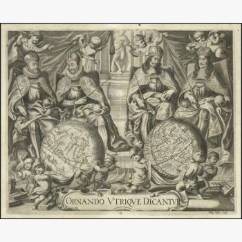 Четыре императора Священной Римской Империи XVI в. перед глобусами, Филипп Килиан, 1680 г