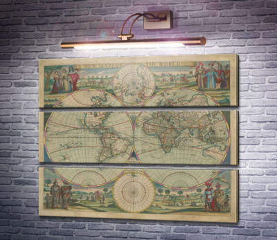 Нова карта світу Роберта Гріна, 1676