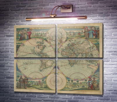 Нова карта світу Роберта Гріна, 1676