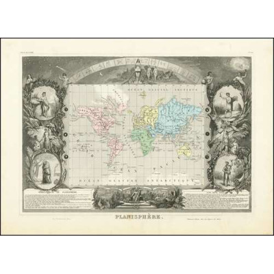 Планісфера, Віктор Левассер, 1847