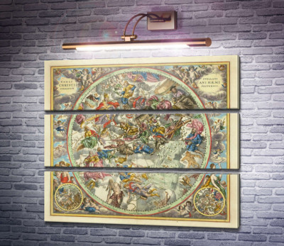 Задня півкуля християнського зоряного неба, Андреас Целаріус, 1660