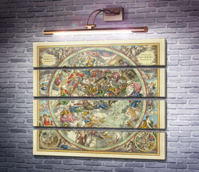 Заднее полушарие христианского звездного неба, Андреас Целлариус, 1660 г