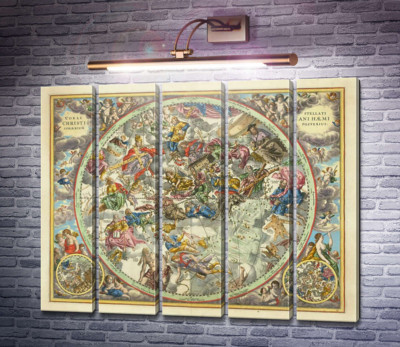 Задня півкуля християнського зоряного неба, Андреас Целаріус, 1660