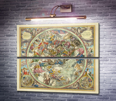 Задня півкуля християнського зоряного неба, Андреас Целаріус, 1660