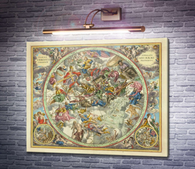 Задня півкуля християнського зоряного неба, Андреас Целаріус, 1660