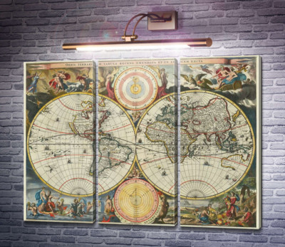 Карта мира, Дэниел Ступендал, 1682 г