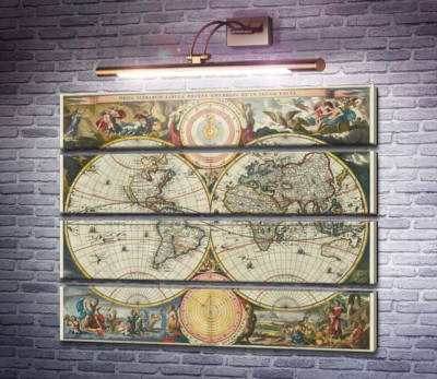 Карта мира, Дэниел Ступендал, 1682 г