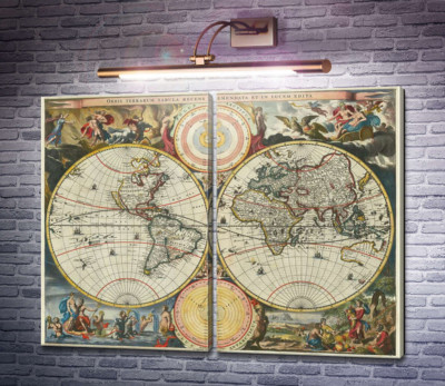 Карта світу, Деніел Ступендал, 1682