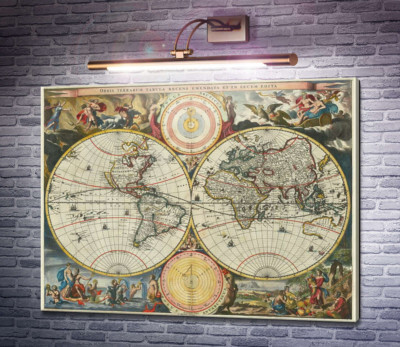 Карта світу, Деніел Ступендал, 1682