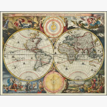 Карта мира, Дэниел Ступендал, 1682 г