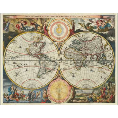 Карта світу, Деніел Ступендал, 1682