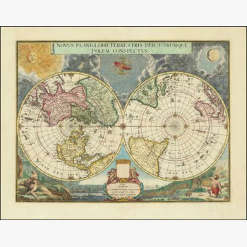 Новый взгляд на планету Земля с обоих полюсов, Джерард Валк, 1672 г