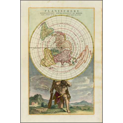 Декоративна карта світу у проекції Кассіні, 1790 р.